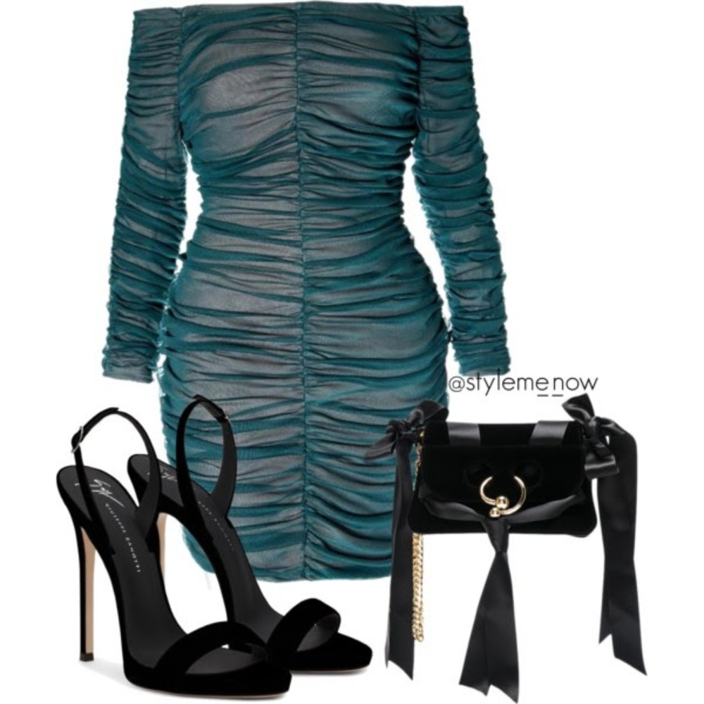 RUCHED MESH MINI PLUS SIZE DRESS